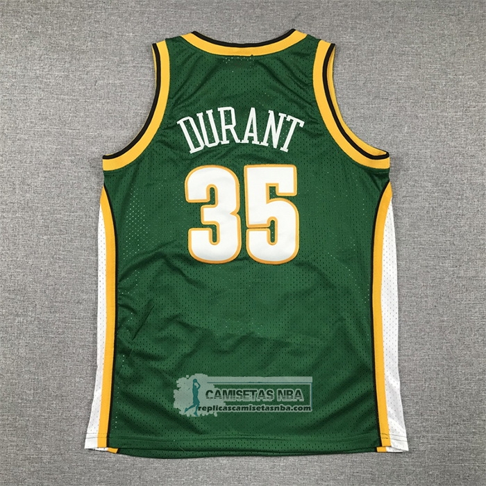 Camiseta Nino Seattle SuperSonics Kevin Durant NO 35 Mitchell & Ness 2007-08 Verde